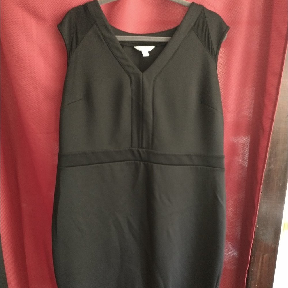 Little Black Dress w/ Sheer Inserts at  shoulders